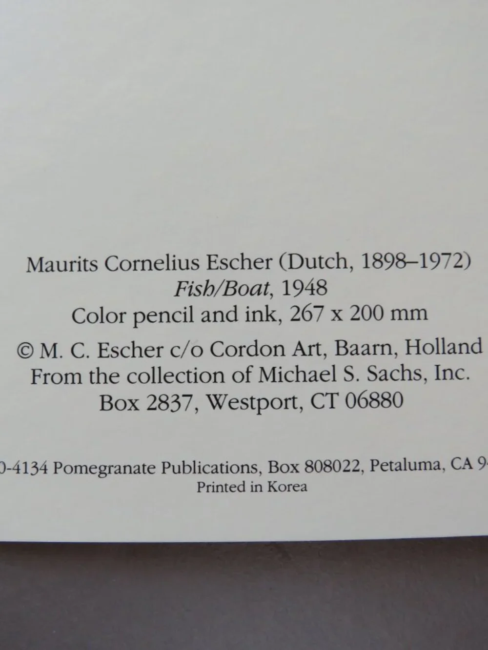 M.C. Escher Works in Color Set of 19 cards Museum Cards With Envelopes 4 Designs